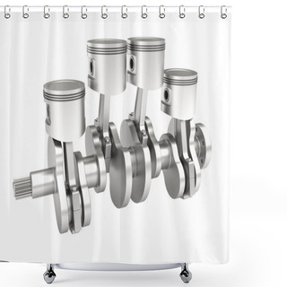 Personality  Car Engine Shower Curtains