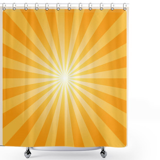 Personality  White Rays Background Shower Curtains