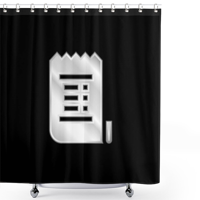 Personality  Bill Silver Plated Metallic Icon Shower Curtains