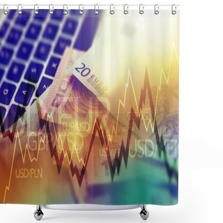 Personality  Trading Markets. Forex Currency Trading Concept Shower Curtains