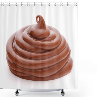 Personality  Chocolate Cream Swirl Shower Curtains