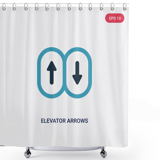 Personality  Two Color Elevator Arrows Vector Icon From User Interface Concep Shower Curtains