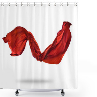 Personality  Smooth Elegant Red Cloth On White Background Shower Curtains