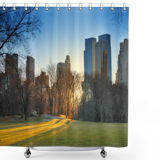 Personality  Central Park Sunset, New York City Shower Curtains