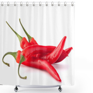 Personality  Hot Red Chili Or Chilli Pepper Shower Curtains