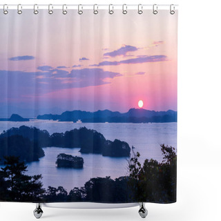Personality  Matsushima Island In Sunrise Shower Curtains