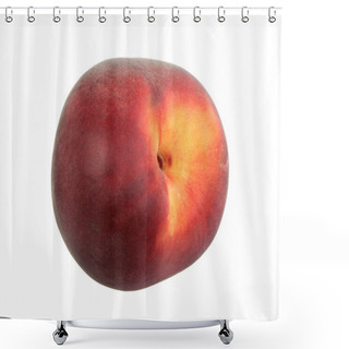 Personality  Single Dark-red Peach. Shower Curtains
