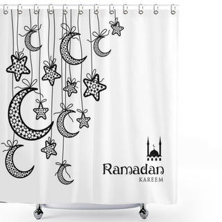 Personality  Greeting Card Ramadan Kareem Shower Curtains