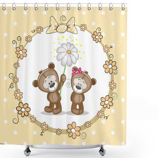 Personality  Two Bears Shower Curtains