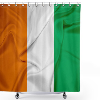 Personality  Waving Ivory Coast Flag Shower Curtains