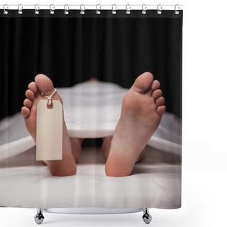 Personality  Toe Tag Shower Curtains