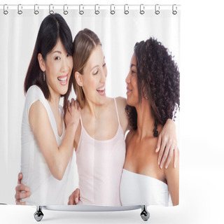 Personality  Multiethnic Group Of Woman Shower Curtains
