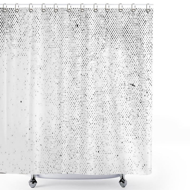 Personality  Grunge real organic vintage halftone vector ink print background shower curtains