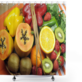 Personality  Healthy Diet - Sources Of Vitamin C - Oranges, Strawberry, Bell Pepper Capsicum, Kiwi Fruit, Paw Paw, Spinack Dark Leafy Greens And Parsley. Shower Curtains