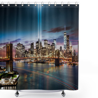 Personality  Tribute In Light Memorial Shower Curtains