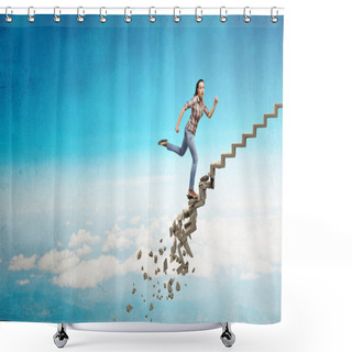 Personality  Up The Ladder Overcoming Challenges Shower Curtains