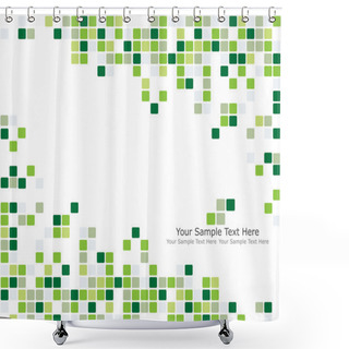 Personality  Green Checked Background Shower Curtains