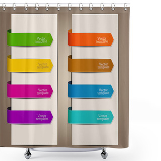 Personality  Colorful Bookmarks And Arrows For Text Shower Curtains