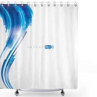 Personality  Abstract Blue Geometric Background Shower Curtains