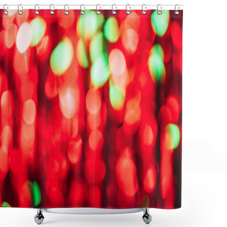 Personality  Abstract Red Blurred Christmas Background Shower Curtains