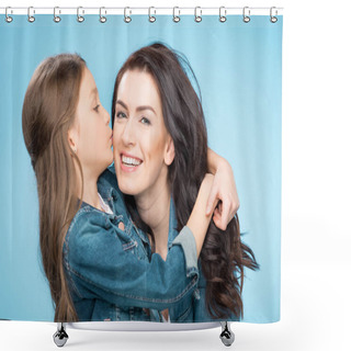 Personality  Mother And Daughter Hugging  Shower Curtains