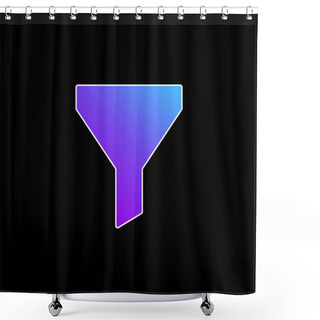 Personality  Big Funnel Blue Gradient Vector Icon Shower Curtains