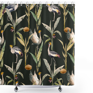 Personality  Watercolor Tropical Floral Pattern Shower Curtains