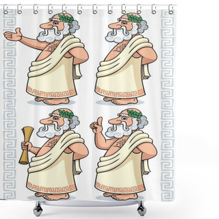 Personality  Greek Philosopher Shower Curtains