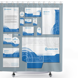 Personality  Modern Technology Stationery Set Shower Curtains