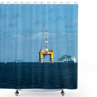 Personality  Marine Petroleum Platform In Guanabara Bay Shower Curtains