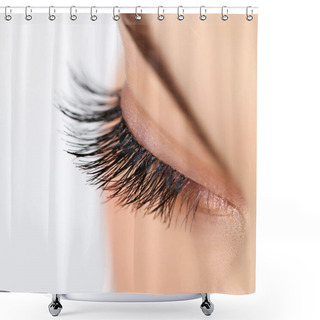 Personality  Woman Eye With Long Eyelashes Shower Curtains