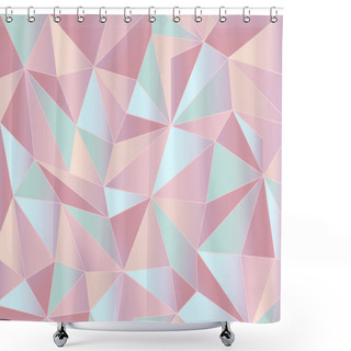 Personality  Abstract Pastel Triangles 3d Background Shower Curtains