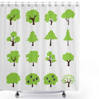 Personality  Tree Icon Shower Curtains