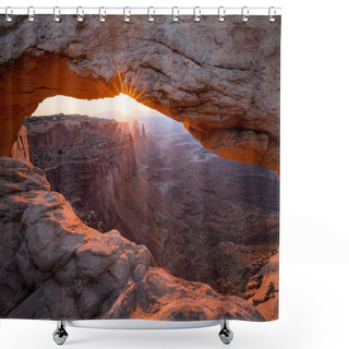 Personality  Mesa Arch At Sunrise, Canyonlands National Park Shower Curtains