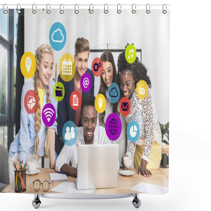 Personality  Businesswomen And Blank Papers Shower Curtains
