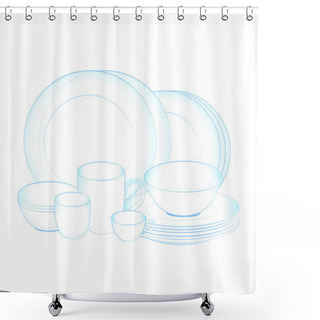 Personality  Dish Clean Shower Curtains