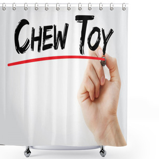 Personality  Hand Writing Chew Toy With Marker Shower Curtains