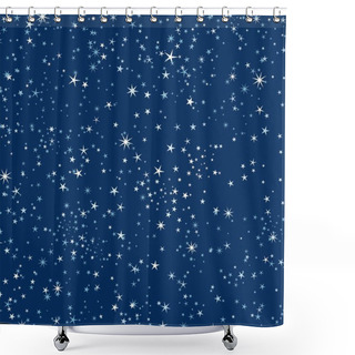 Personality  Background With Night Sky And Stars Shower Curtains
