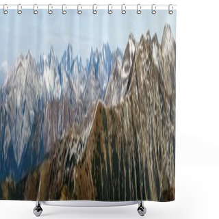 Personality  Panoramic View Of Rohace, West Tatra Mountains Shower Curtains