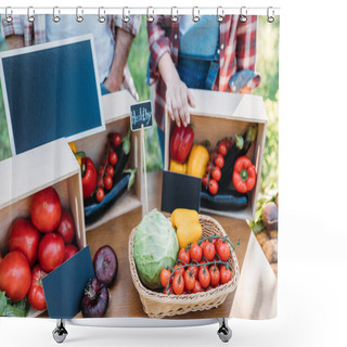 Personality  Farmers Selling Vegetables    Shower Curtains