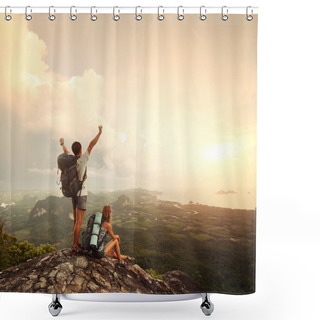 Personality  Hikers Shower Curtains