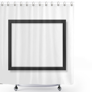 Personality  Realistic Black Frame A4 Shower Curtains