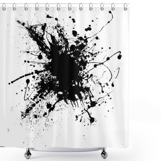 Personality  Ink Splatter One Shower Curtains
