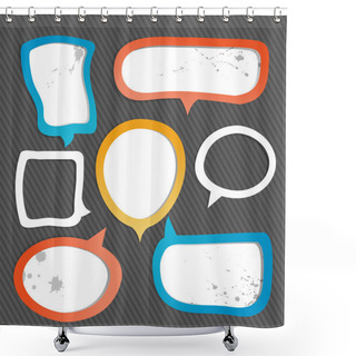 Personality  Paper Speech Bubble. Vector Shower Curtains