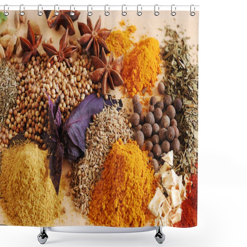 Personality  Collection of spices shower curtains