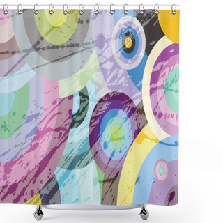 Personality  Multicolored Circles Shower Curtains