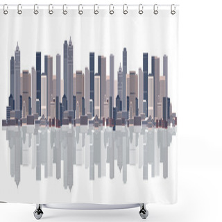 Personality  Cityscape Background, Urban Art Shower Curtains