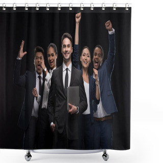 Personality  Group Of Confident Business People Shower Curtains
