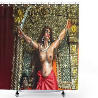 Personality  Dakini Goddess Kali Idol , West Bengal , India Shower Curtains