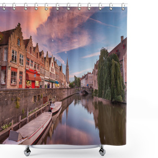 Personality  Bruges City In Belgium Shower Curtains